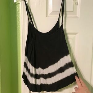 Cute black w white stripe tank top